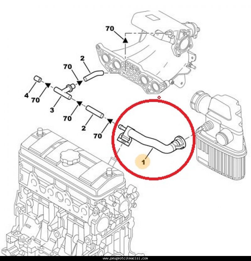 Peugeot 106 Yağ Buhar Borusu