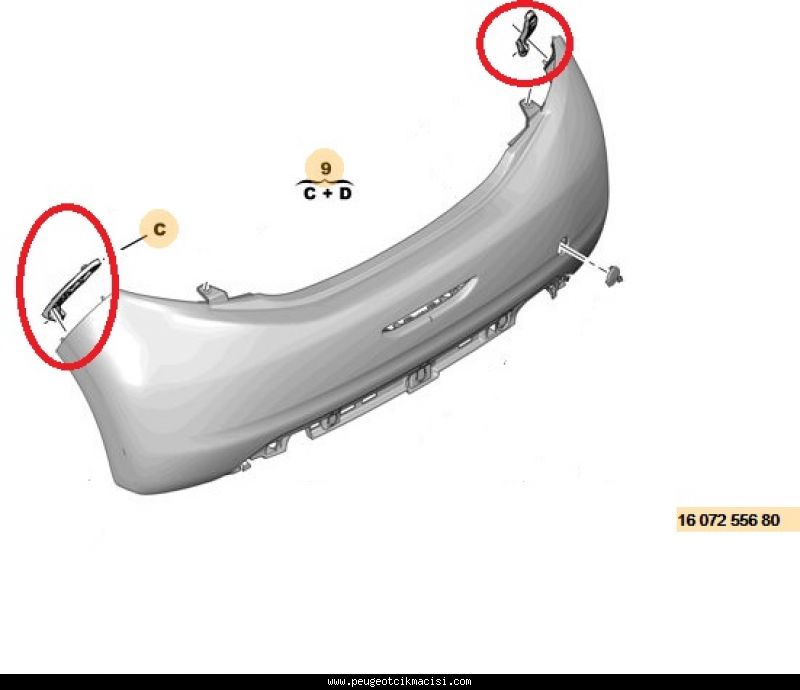 Peugeot 208 Gt Arka Tampon Ayağı