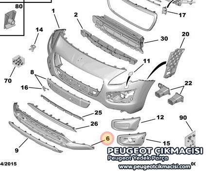 PEUGEOT 3008 MK TAMPON ALT PARÇA 